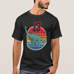 13:e födelsedagen I Brachiosaurus Diplodocus I-fam T Shirt