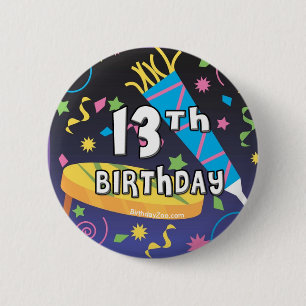 13:e födelsedagen knapp