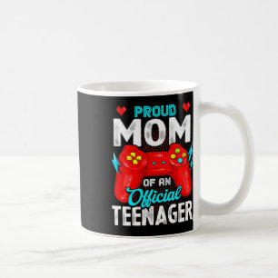 13:e födelsedagen Proud Mamma Officiell Teenager V Kaffemugg