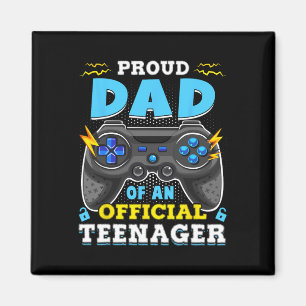 13:e födelsedagen Proud Pappa Officiell Teenager V Magnet
