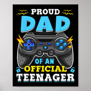 13:e födelsedagen Proud Pappa Officiell Teenager V Poster