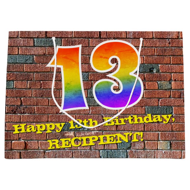 13:e födelsedagen: Roligt, Graffiti-Inspired Rainb (Framsidan)