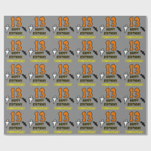 13:e födelsedagen: Spooky Halloween Theme, eget na Presentpapper
