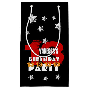 13:e födelsedagen Svarta vita stjärnor K02Z