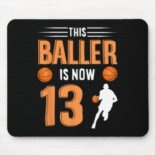 13:e födelsedagsbasket - den här bollen är nu 13 musmatta