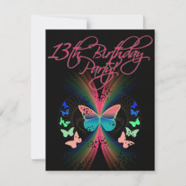 13:e Födelsedagsfest inbjudan