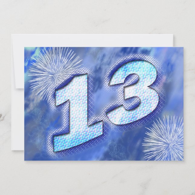 13:e födelsedagsfesten inbjudningar (Framsida)