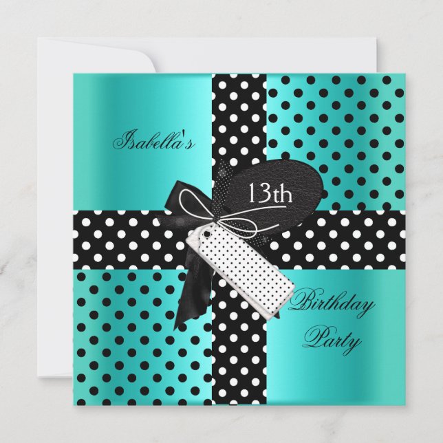 13:e Födelsedagsfesten tonåringar Inbjudningar (Framsida)