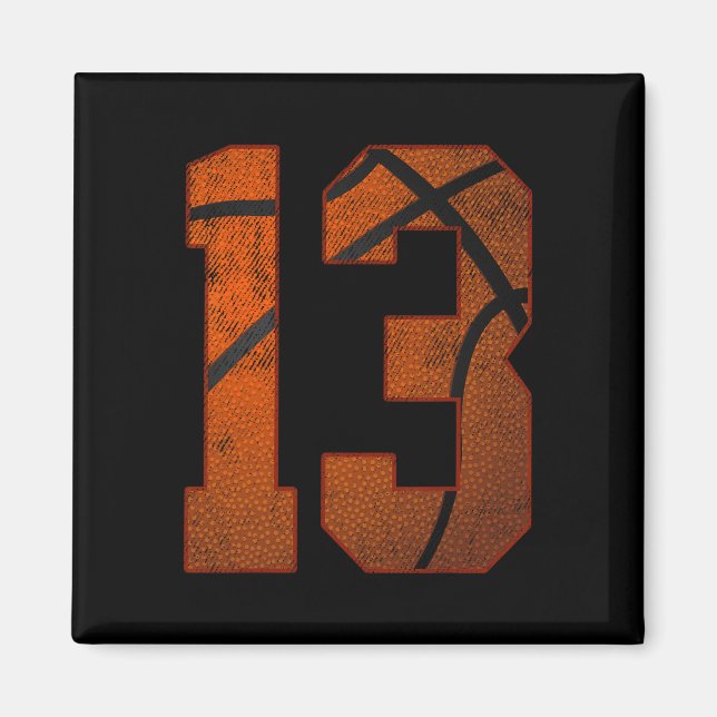 13:e Födelsedagsfesten Tretton 13 år gamla basketb Magnet (Framsidan)