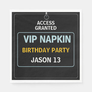 13:e Födelsedagsfesten, VIP Pass, Level 13, Boys Pappersservett