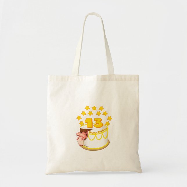 13:e Födelsedagsfestens Musfödelsedag tote bags Tygkasse (Framsidan)
