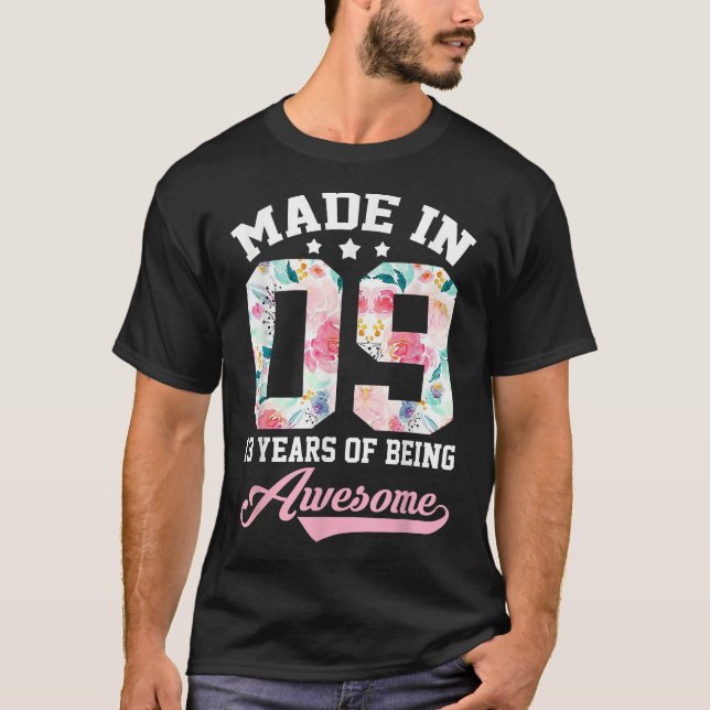 13:e födelsedagsgåva för tonåringar flickor t shirt (Framsida)