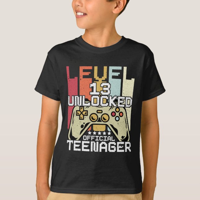 13:e födelsedagshuset. Nivå 13 olåst, Officiell T Shirt (Framsida)