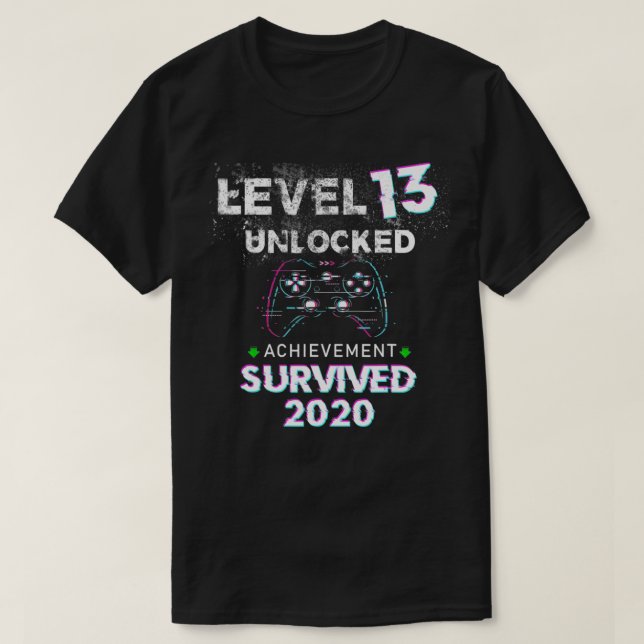 13:e födelsedagskalender Gamer Boy Gift Level 13 O T Shirt (Design framsida)
