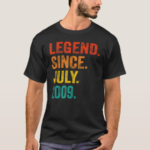 13:e födelsedagslätten sedan juli 2009 13 år gamma t shirt