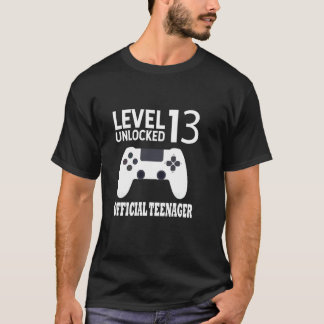 13:e födelsedagsspelsnivå 13-Officiellers tonåring T Shirt