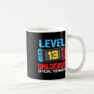 13:e födelsedagsspelsnivå 13 Olåst Officiell Tonår Kaffemugg