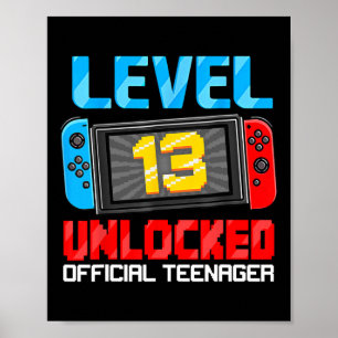 13:e födelsedagsspelsnivå 13 Olåst Officiell Tonår Poster