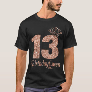 13:e födelsedagstidningen Girls Dubbla Digits Ro F T Shirt