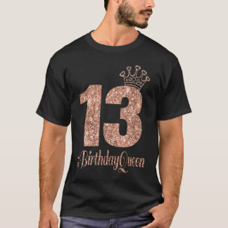 13:e födelsedagstidningen Girls Dubbla Digits Ro F T Shirt