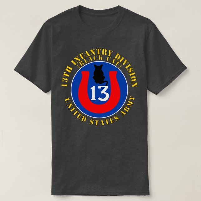 13:e infanteridivisionen Black Cat T Shirt (Design framsida)
