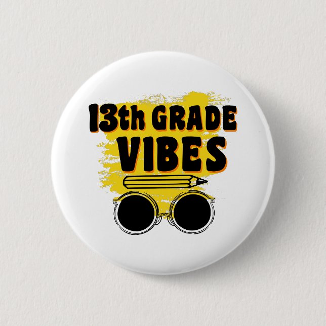 13:e klassens vibe-tröja tillbaka till skolan förs knapp (Framsida)