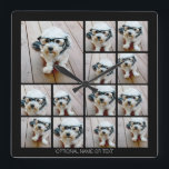 13 Fotokollage med enkel Funky Fyrkantig Klocka<br><div class="desc">Använda 13 gör kvadratfoton och gör ett unikt och trendig fotokollage med ett ställe för en familj,  namn eller datum. Om du vill flytta något runt klickar du på knappen Anpassa för att göra ändringar.</div>