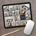 13 Fotokollage Monogram svart - Kan redigera Färg<br><div class="desc">En design med en grundläggande bakgrund. Använda upp till tretton fyrkantiga foton för att skapa en unik och personlig gåva. Om du behöver justera bilder klickar du på verktyg för att anpassa ändringar.</div>