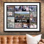13 Fotokollage Valfri text - Familj - svart Poster<br><div class="desc">13 Fotokollage i en layout som innehåller ett stort foto i mitten. Lägg till ditt favoritprogram bilder i den här roligten-mallen. Du kan använda kvadratiska foton eller eventuella foton för det här rutnätet. — Den svarta bakgrunden kan ändras när du besöker det avancerade designområdet. Teckensnitt kan också ändras.</div>