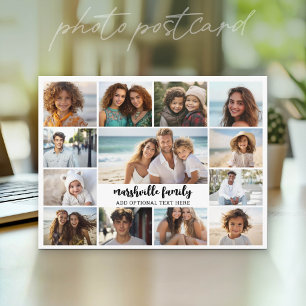 13 Fotokollage Valfri text -- Familj - Vykort