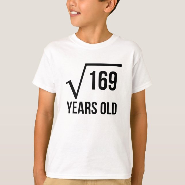 13 gammala år kvadrerar rotar tee shirt (Framsida)