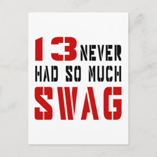 13 hade aldrig så mycket swag vykort