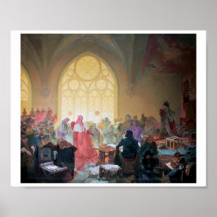 #13 Hussite Kung Jiri of Podebrady, Mucha Poster