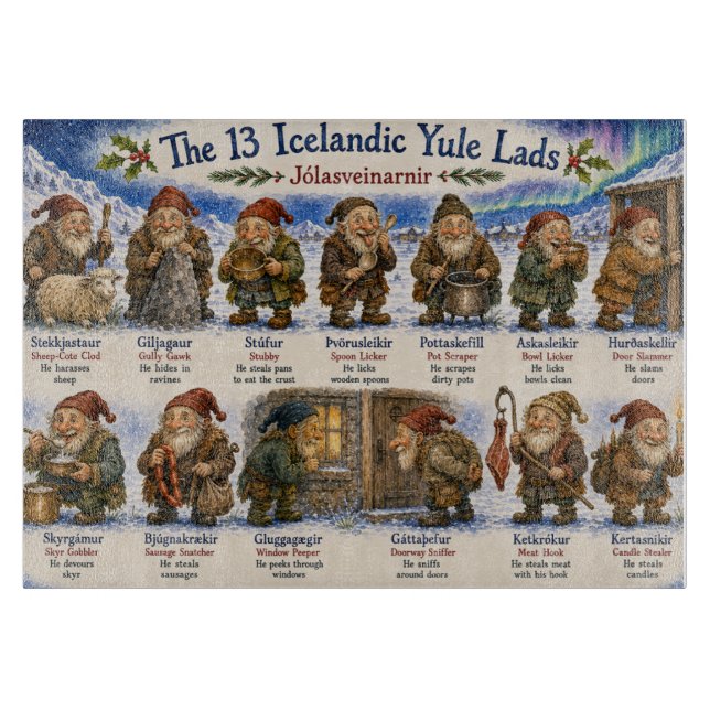 13 isländska julbusar jul reykjavik (Framsidan)