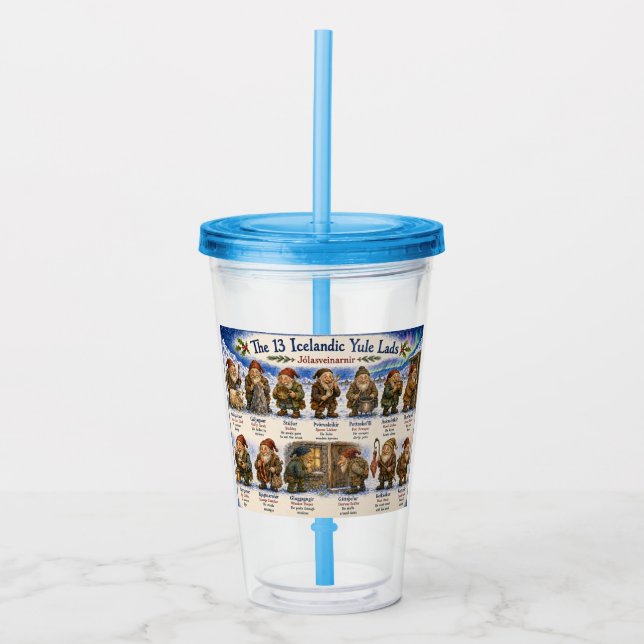 13 isländska julknuttar jul Reykjavik Take Away Mugg (Framsida)
