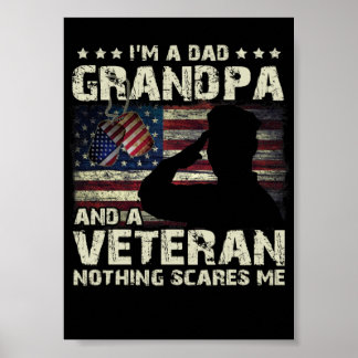 13 Jag är en pappa farfar en veteran skjorta med s Poster