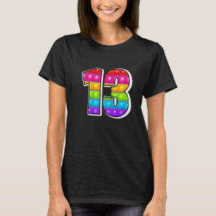 13 Kapacitetsnummer 13 Alphabet Funny Poppin K T Shirt