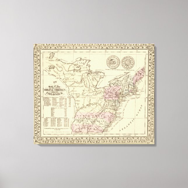 13 kolonier 1 776 canvastryck (Framsida)