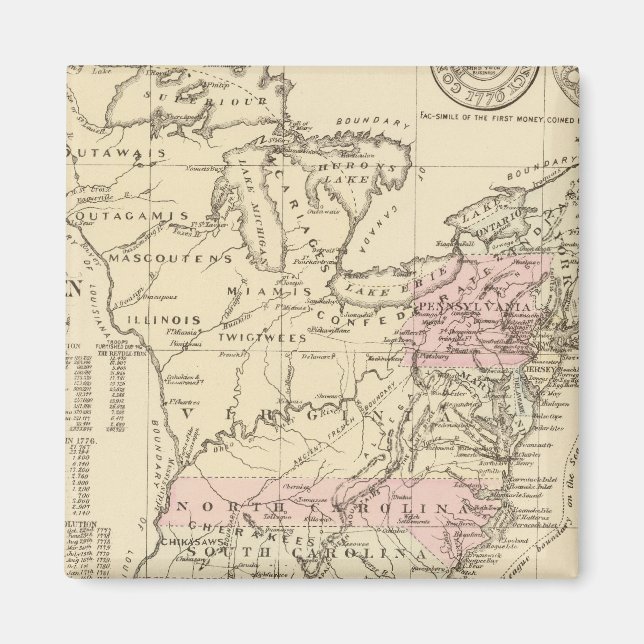 13 kolonier 1 776 magnet (Framsidan)