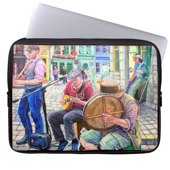 13" Laptop sleeve for people who love Ireland- (Framsidan)
