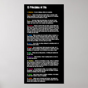 13 Livsprinciper Poster