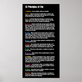 13 Livsprinciper Poster