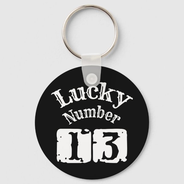 13 - Lucky Number 13 Tur Nyckelring (Framsida)