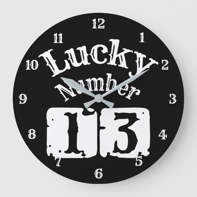 13 - Lucky Number 13 Tur Stor Klocka (Framsida)
