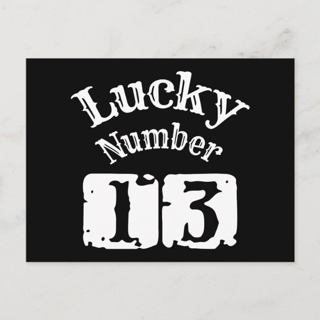 13 - Lucky Number 13 Tur Vykort (Framsida)