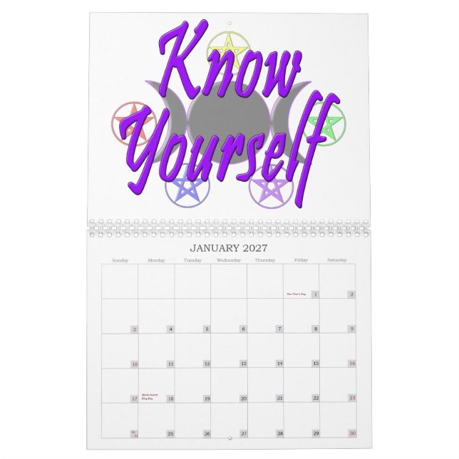 13 mål & Wiccan vishetkalender Kalender (Jan 2027)