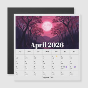 13-månaders månfas zodiakalen April kalender