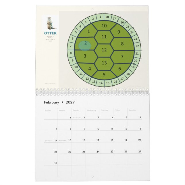 13-Månaders Sköldpaddskalender 2026 | Månfaser & V Kalender (Feb 2027)