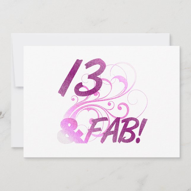 13 och födelsedag kort (Framsida)