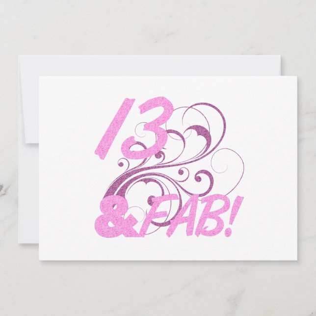 13 och födelsedag kort (Framsida)